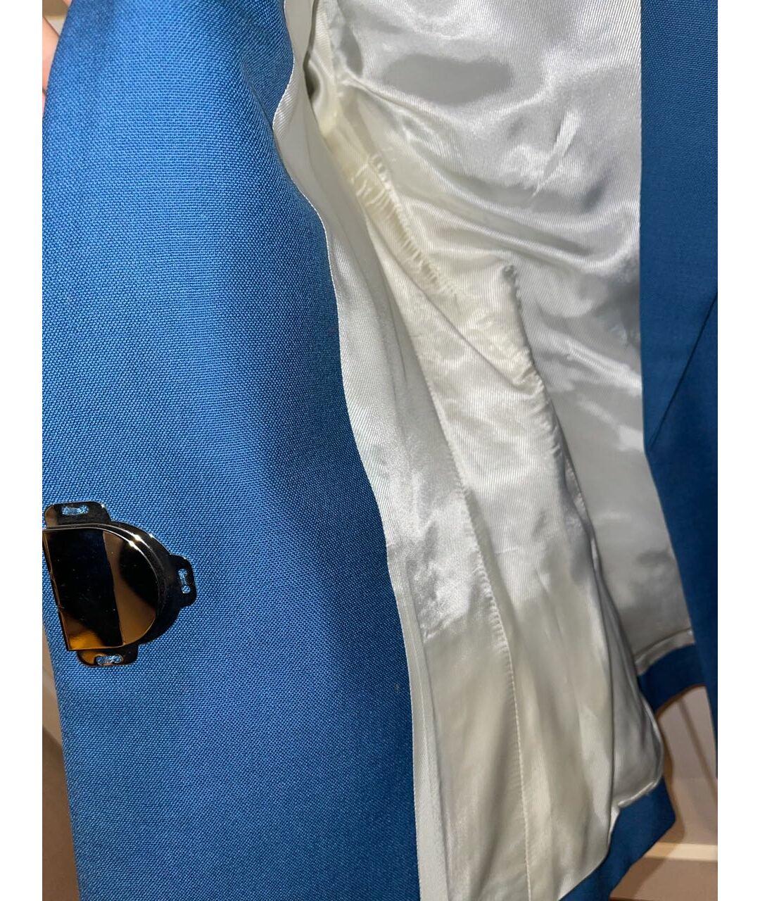 CELINE PRE-OWNED Синий шерстяной жакет/пиджак, фото 3