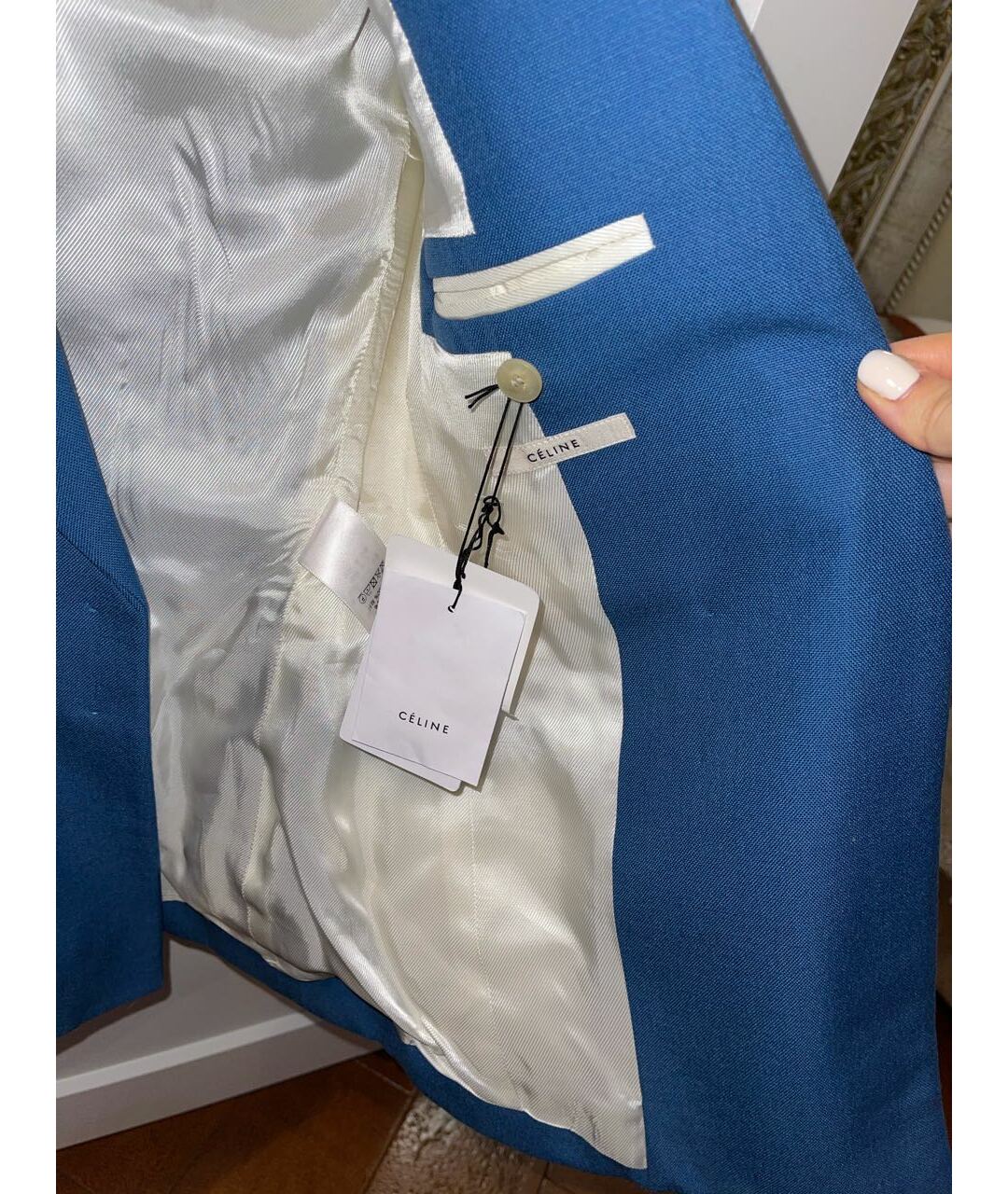 CELINE PRE-OWNED Синий шерстяной жакет/пиджак, фото 2