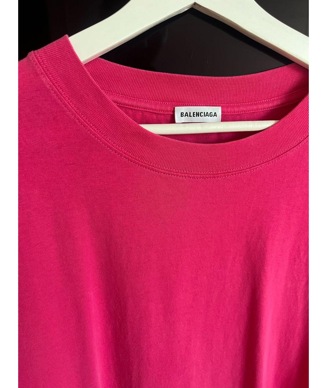 BALENCIAGA Розовая хлопковая майка, фото 6