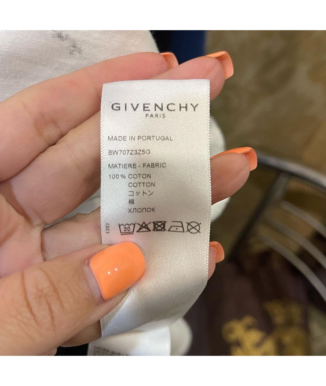 GIVENCHY Белая хлопковая футболка, фото 3