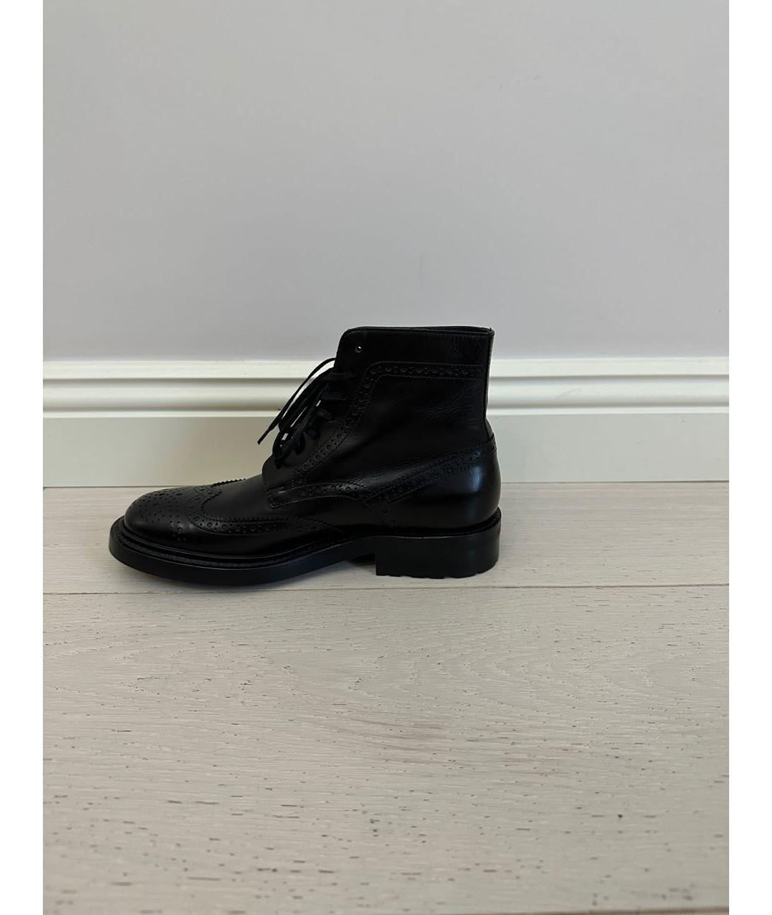 SAINT LAURENT Черные кожаные ботинки, фото 7