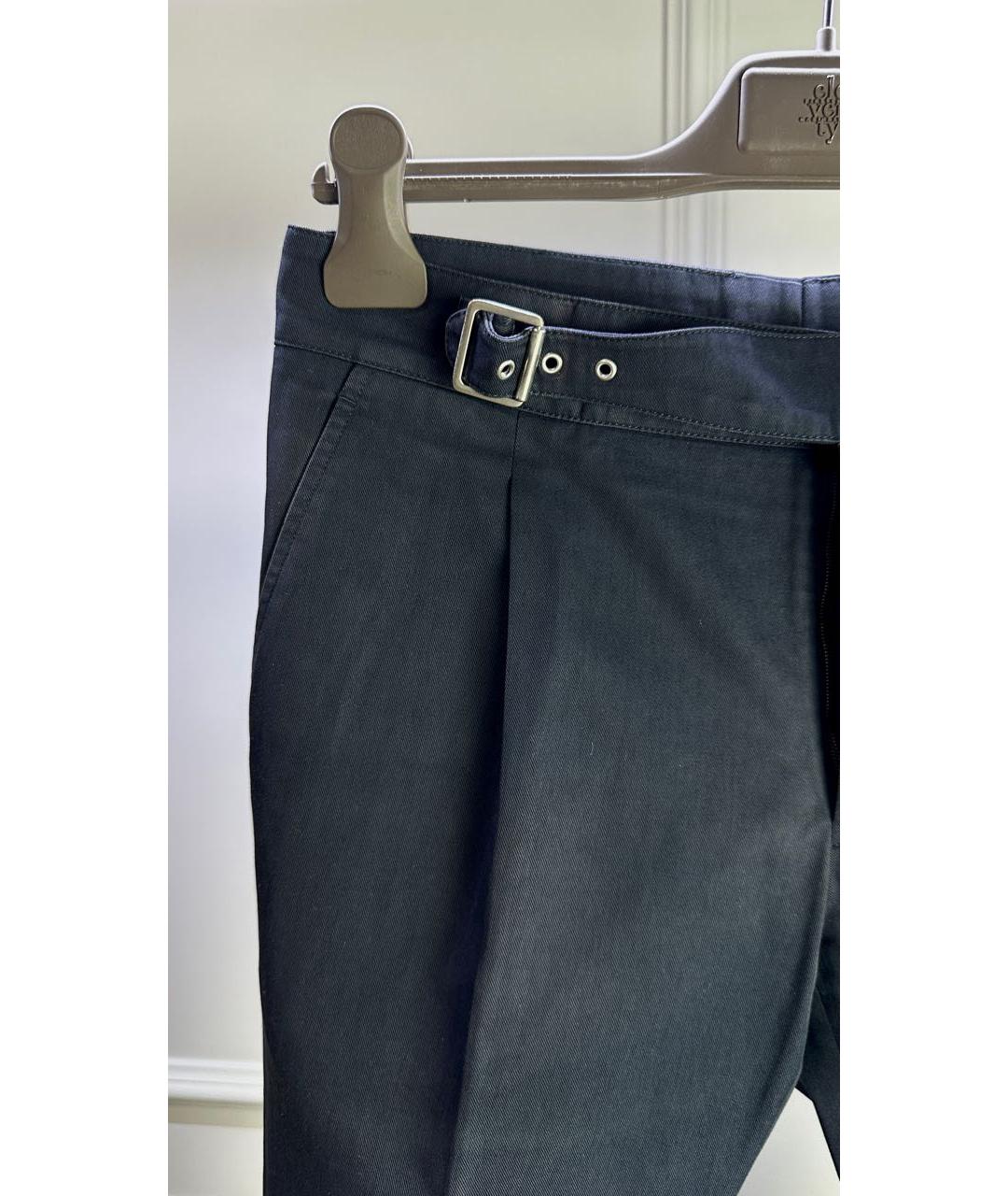HERMES PRE-OWNED Темно-синие хлопковые брюки чинос, фото 2