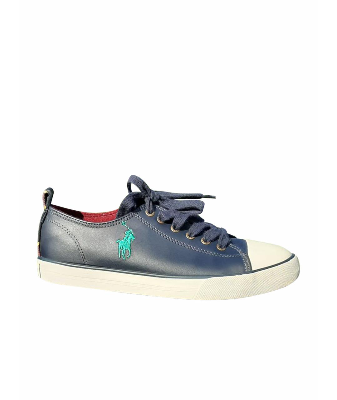 POLO RALPH LAUREN Темно-синие кожаные кеды, фото 1