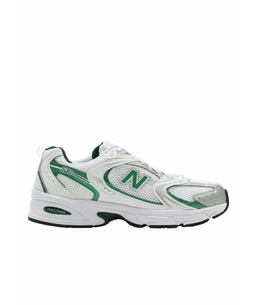 NEW BALANCE Зеленые кожаные кроссовки, фото 1