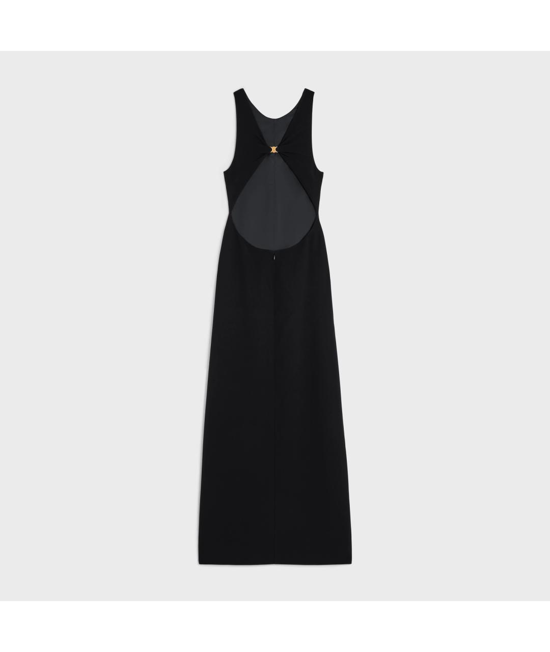 CELINE Черное ацетатное вечернее платье, фото 2