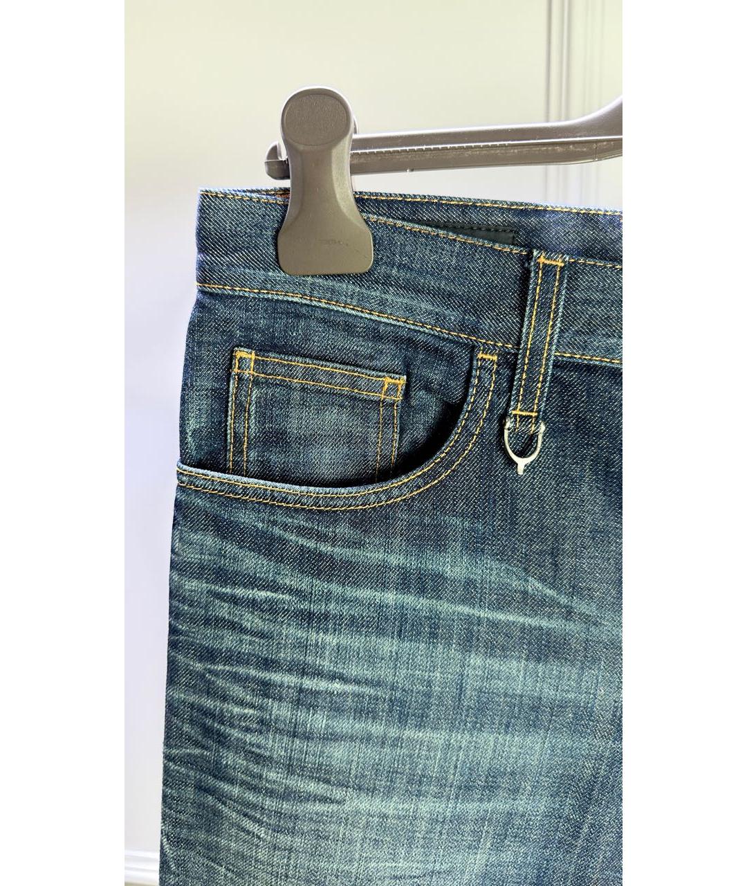 GUCCI Темно-синие хлопковые джинсы скинни, фото 2