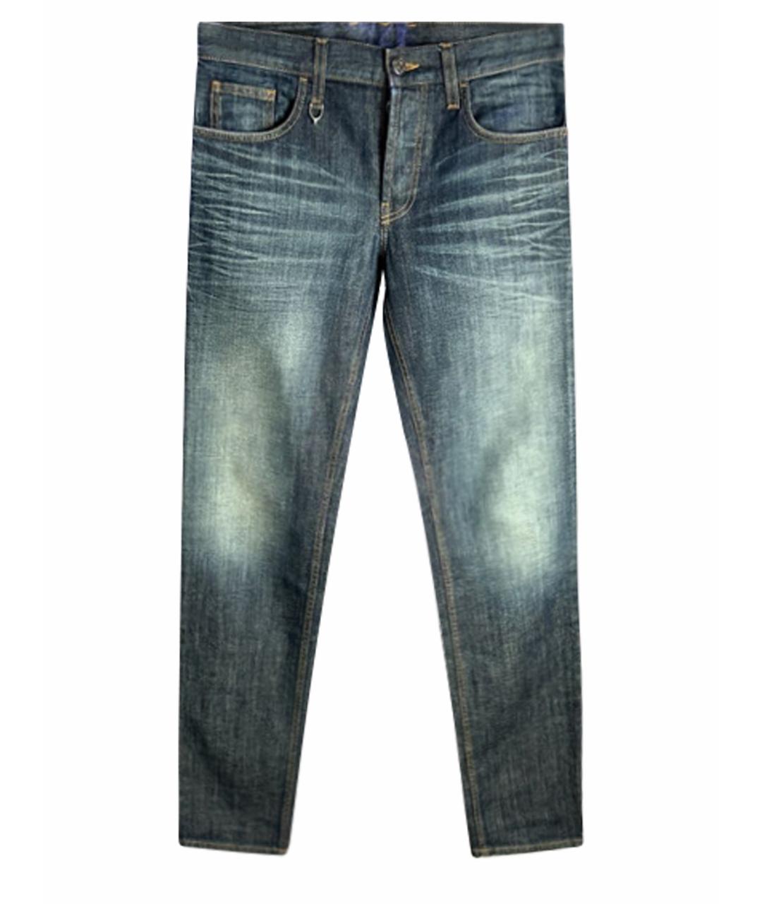 GUCCI Темно-синие хлопковые джинсы скинни, фото 1