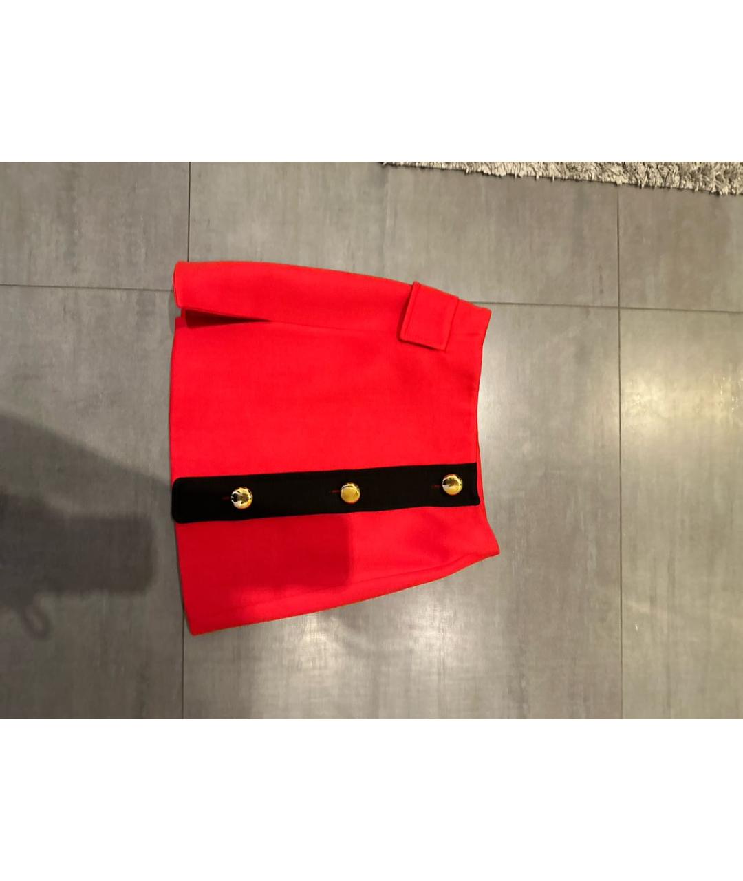 PRADA Красная твидовая юбка мини, фото 5