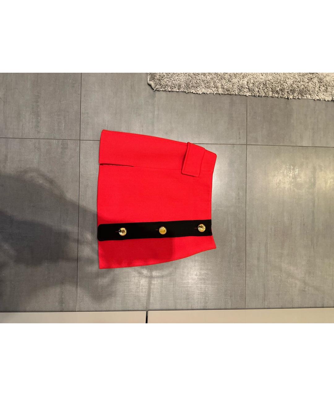 PRADA Красная твидовая юбка мини, фото 6