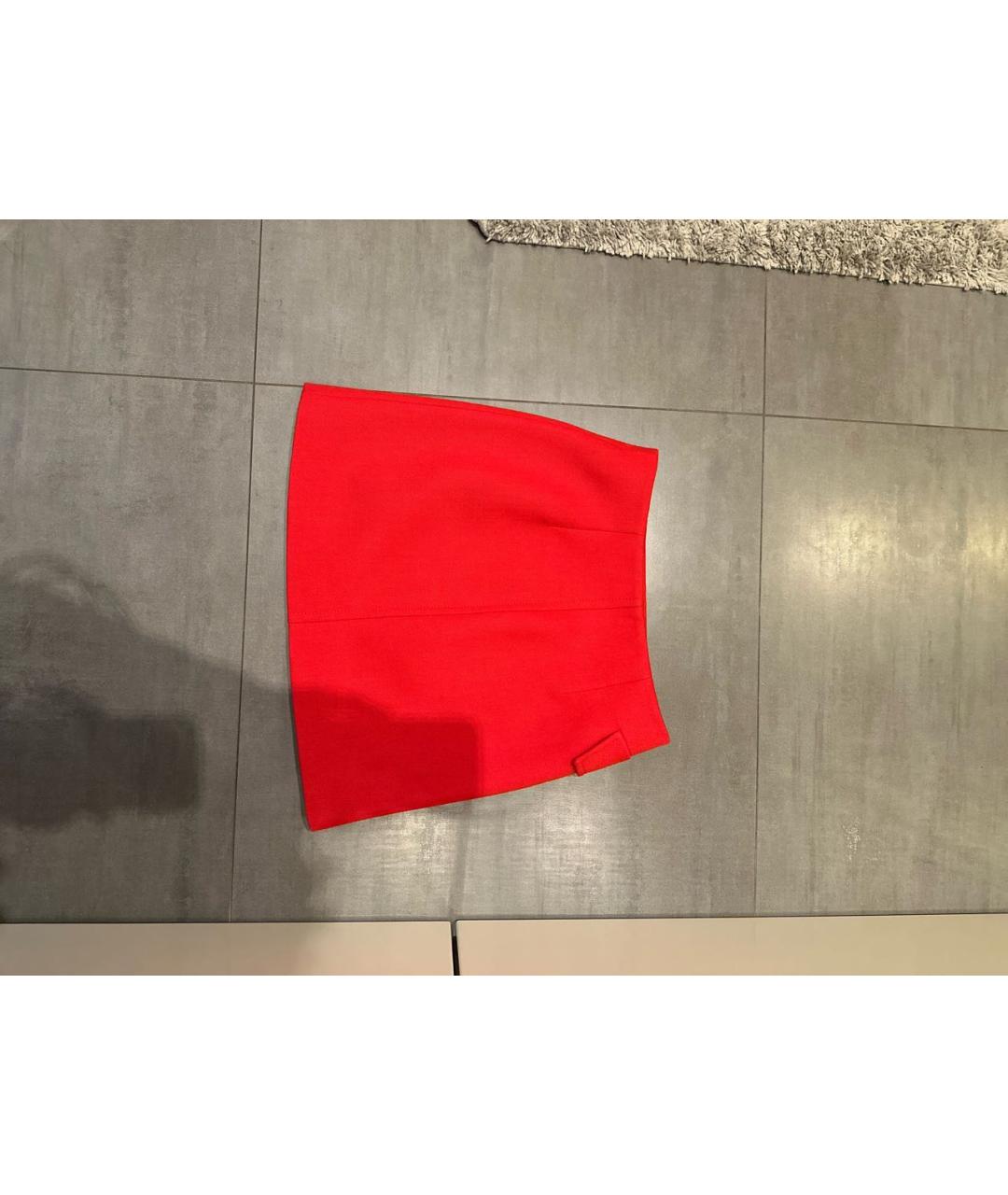 PRADA Красная твидовая юбка мини, фото 2