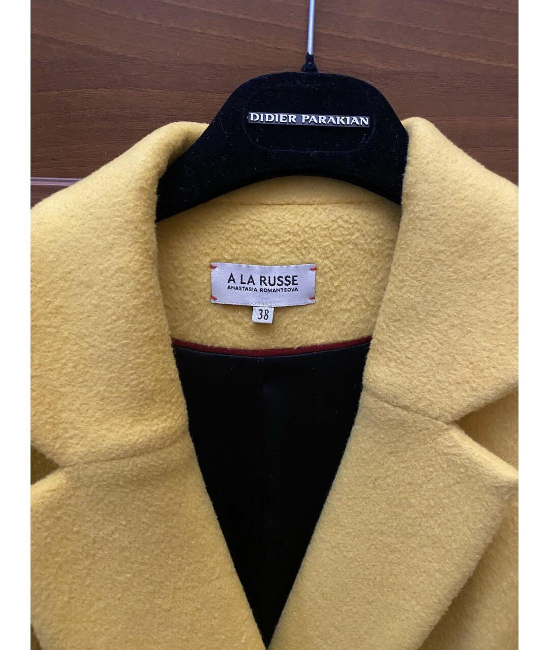 A LA RUSSE Желтое шерстяное пальто, фото 6