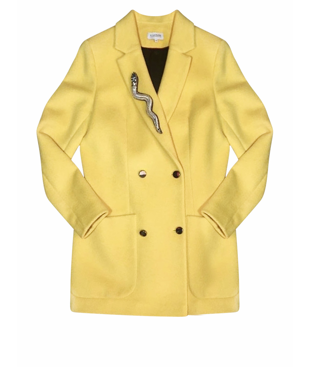 A LA RUSSE Желтое шерстяное пальто, фото 1