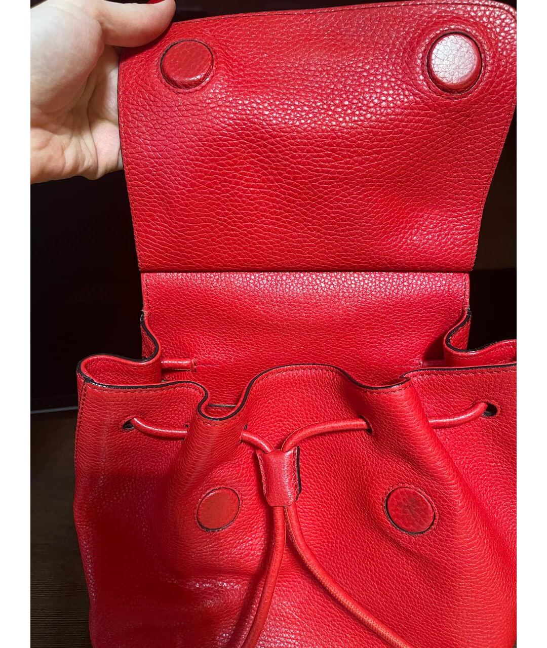 DOLCE&GABBANA Красный кожаный рюкзак, фото 7