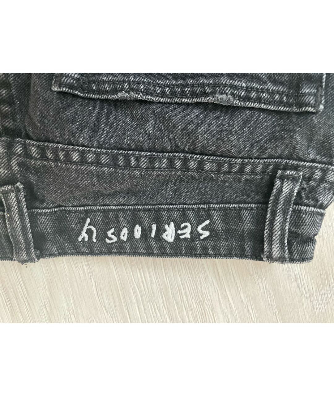 ALEXANDER WANG Черные хлопковые прямые джинсы, фото 6