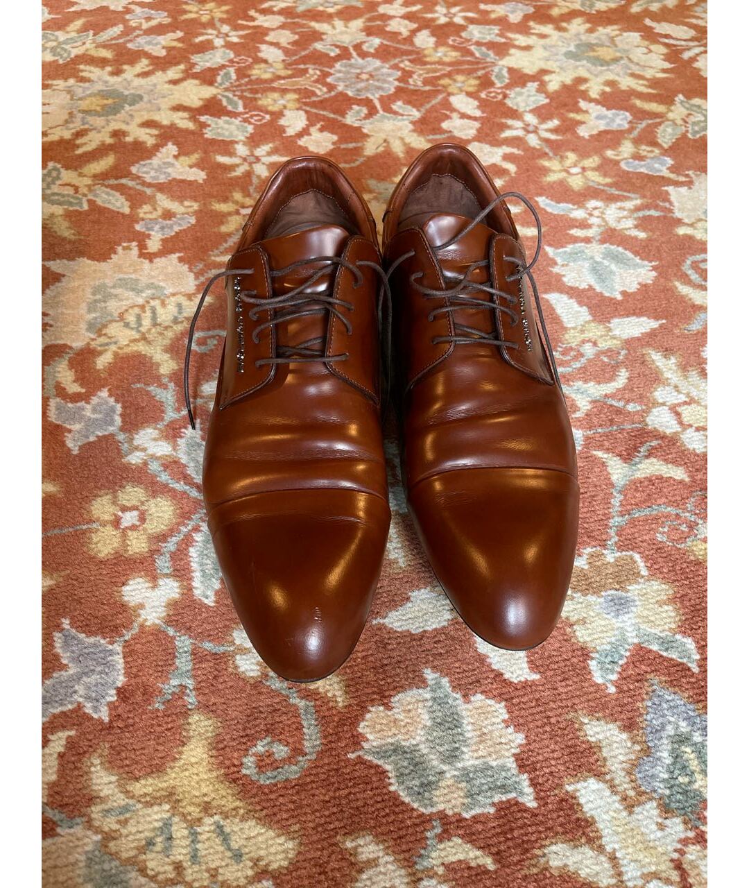 LOUIS VUITTON PRE-OWNED Коричневые кожаные низкие ботинки, фото 8