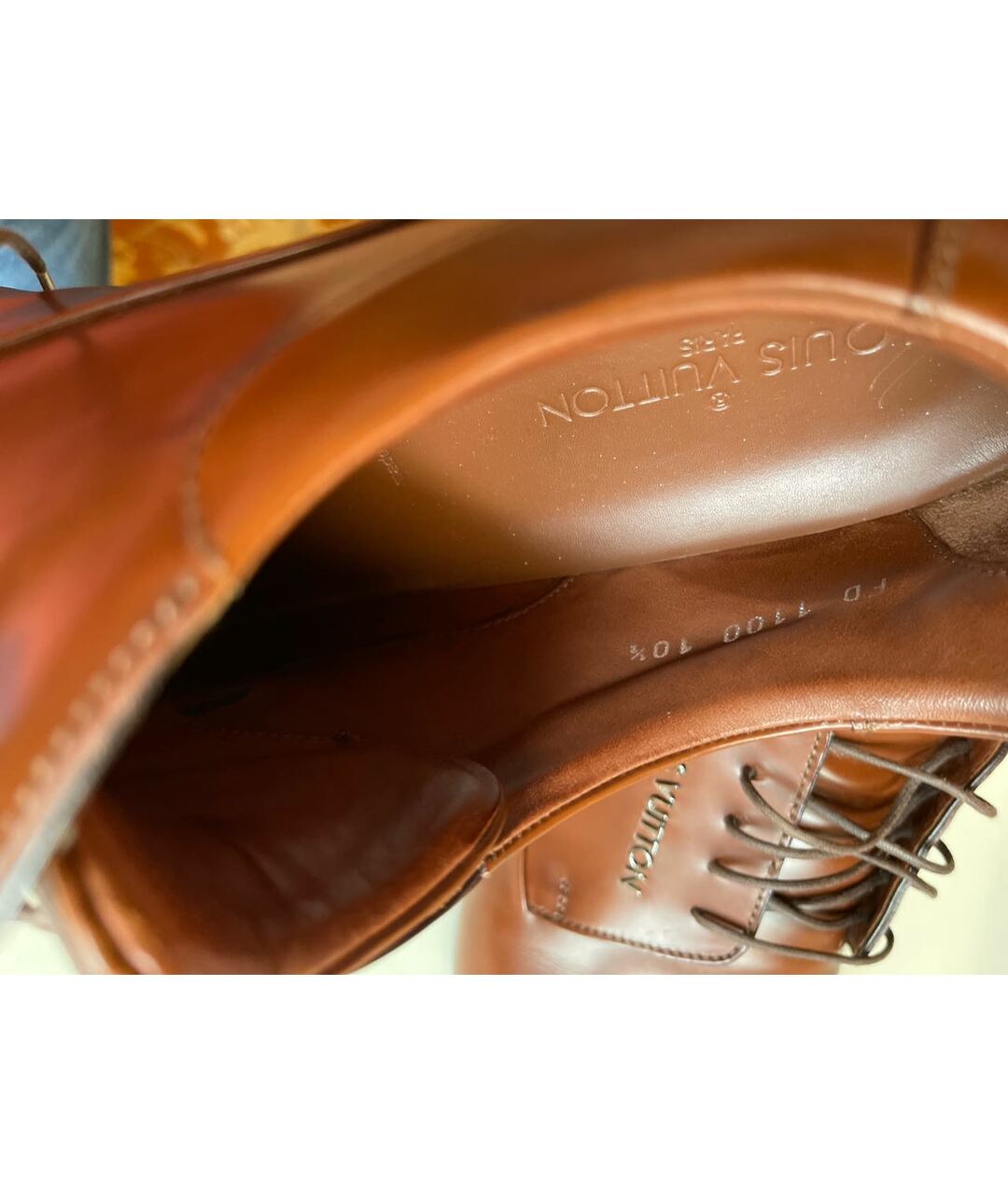 LOUIS VUITTON PRE-OWNED Коричневые кожаные низкие ботинки, фото 5