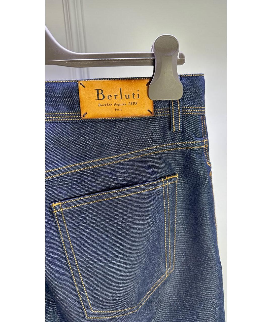 BERLUTI Темно-синие джинсы скинни, фото 3