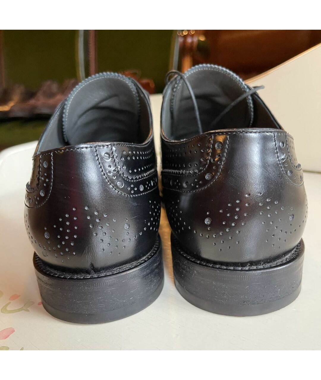 LOUIS VUITTON PRE-OWNED Черные кожаные низкие ботинки, фото 4