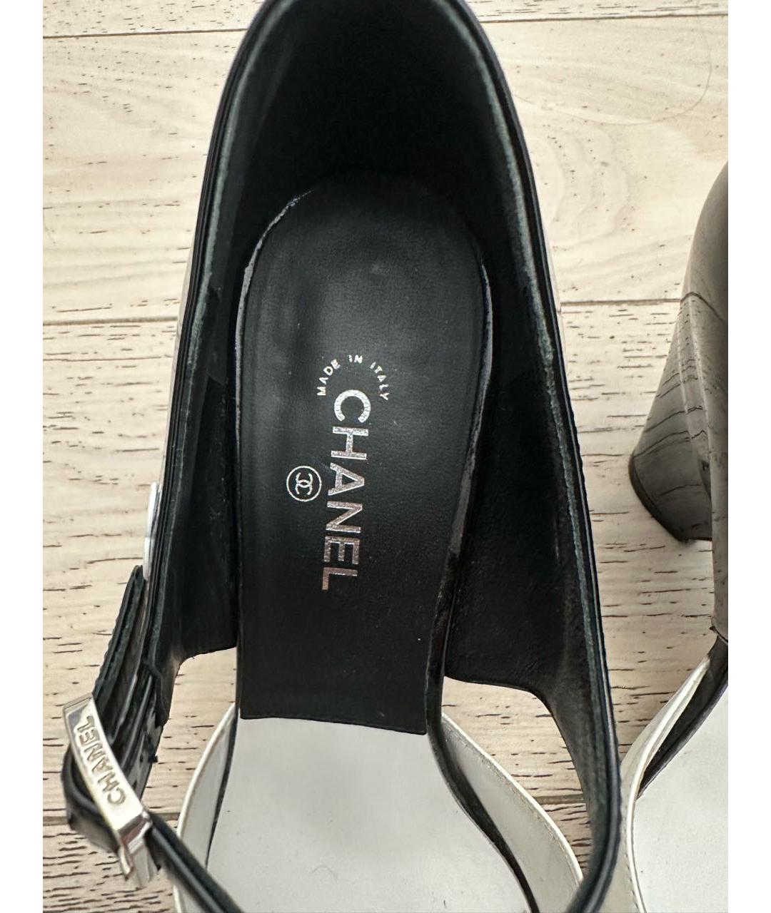 CHANEL Черные кожаные туфли, фото 5