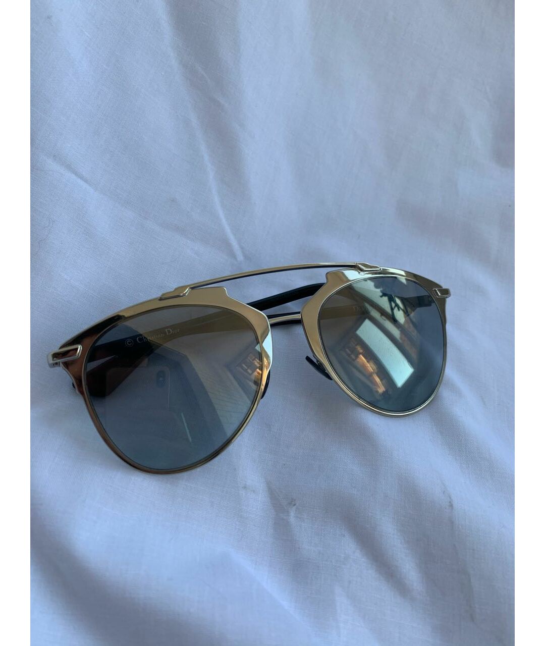 CHRISTIAN DIOR PRE-OWNED Серые пластиковые солнцезащитные очки, фото 8