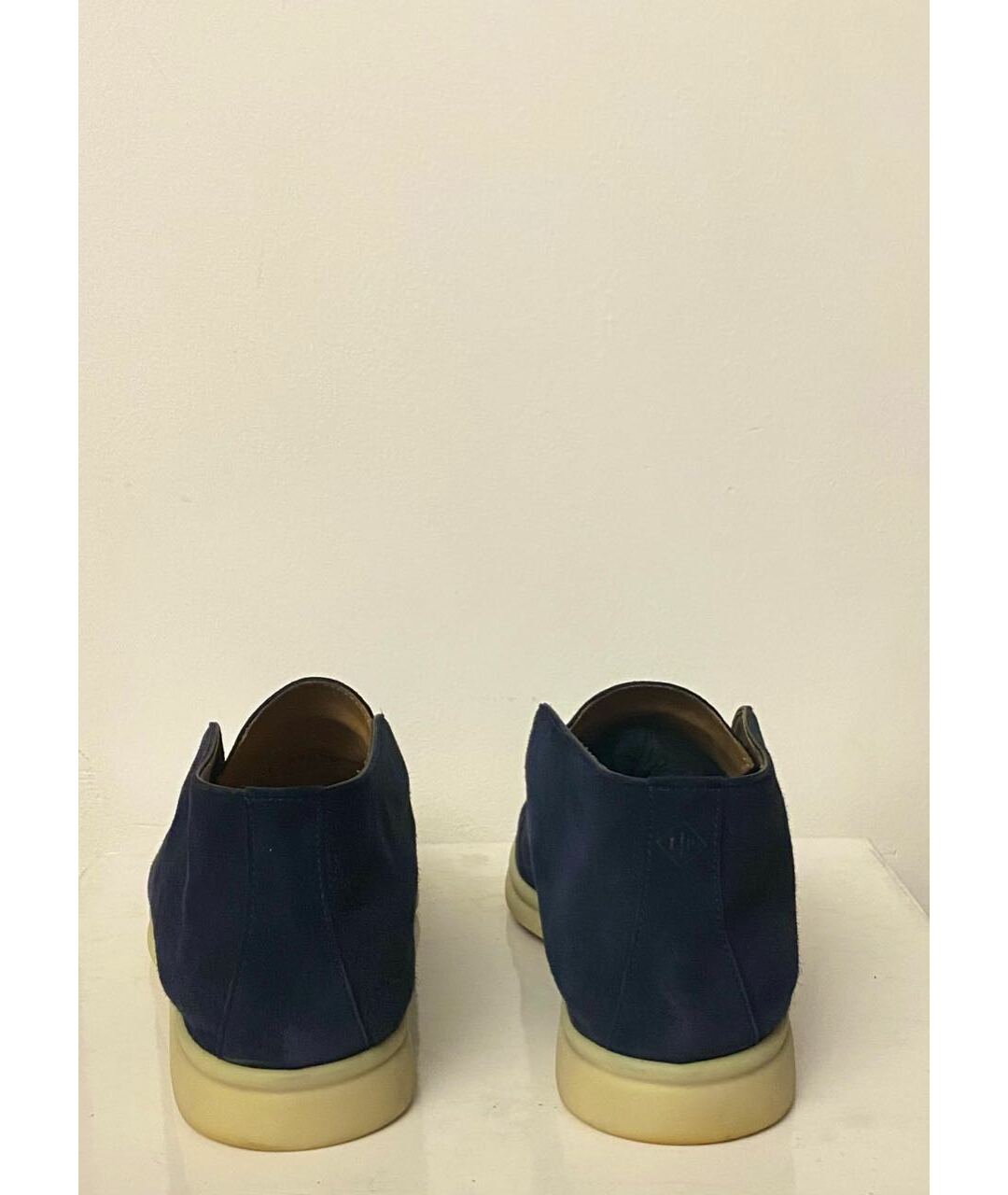 LORO PIANA Темно-синие замшевые ботинки, фото 4