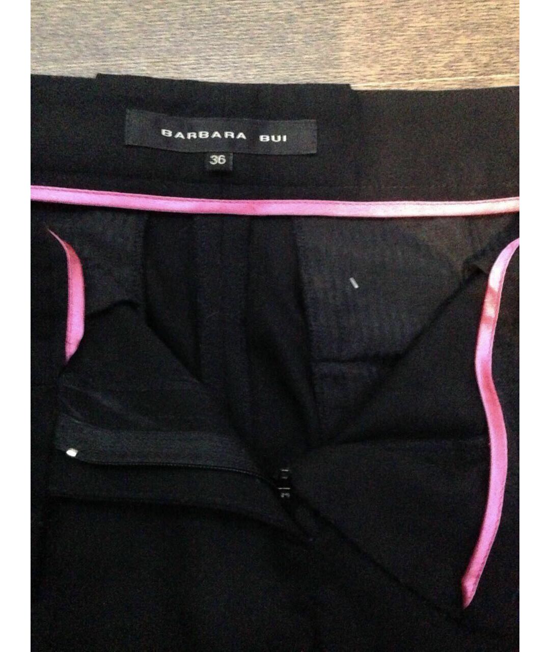 BARBARA BUI Черные шерстяные брюки широкие, фото 3