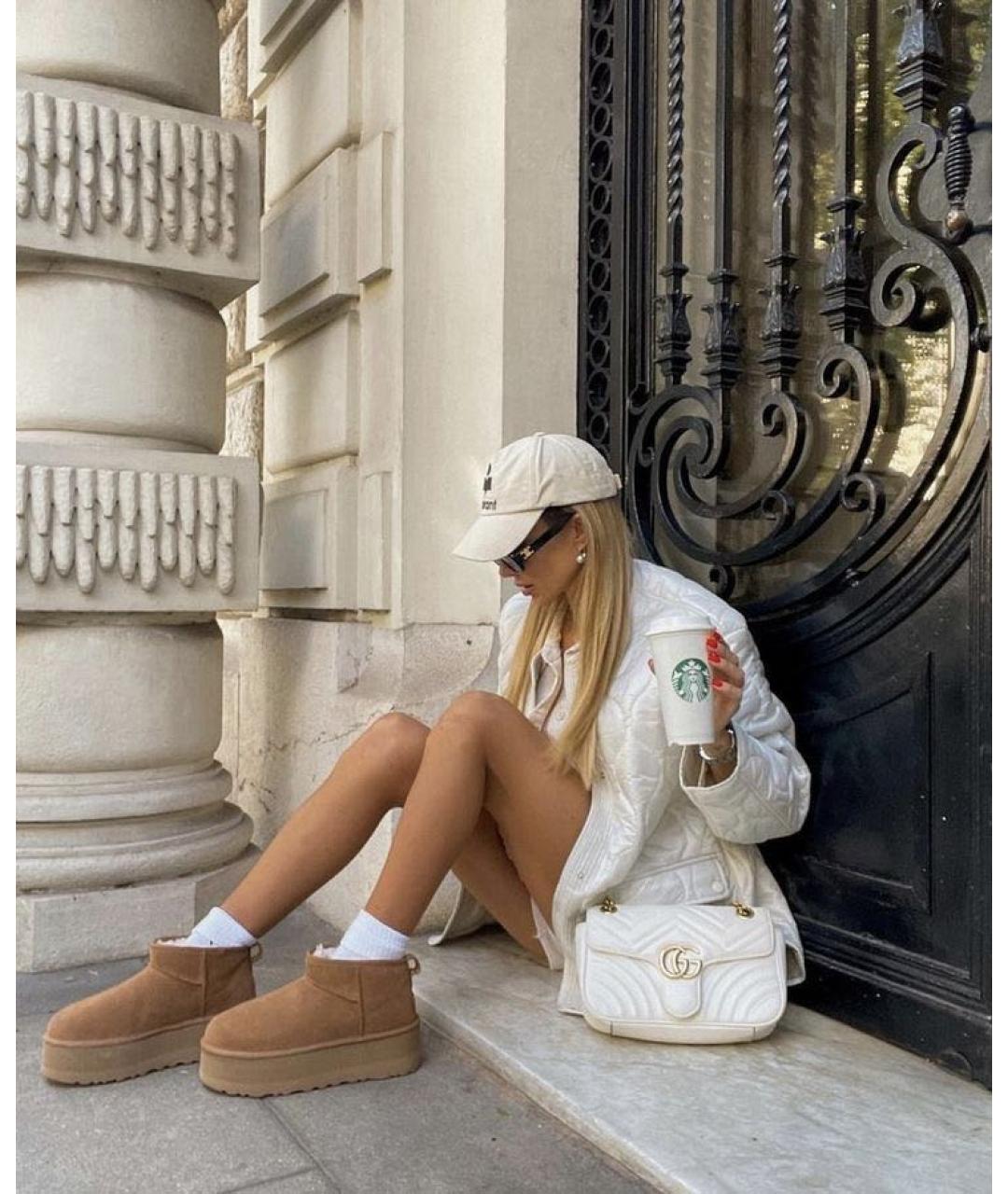 UGG AUSTRALIA Коричневые замшевые ботинки, фото 5