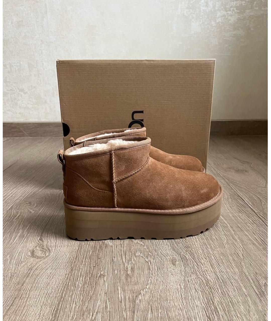 UGG AUSTRALIA Коричневые замшевые ботинки, фото 2