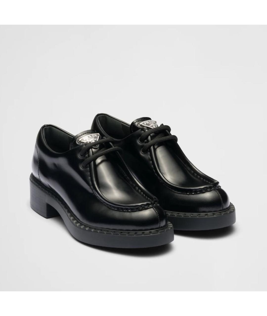 PRADA Черные лоферы из лакированной кожи, фото 2