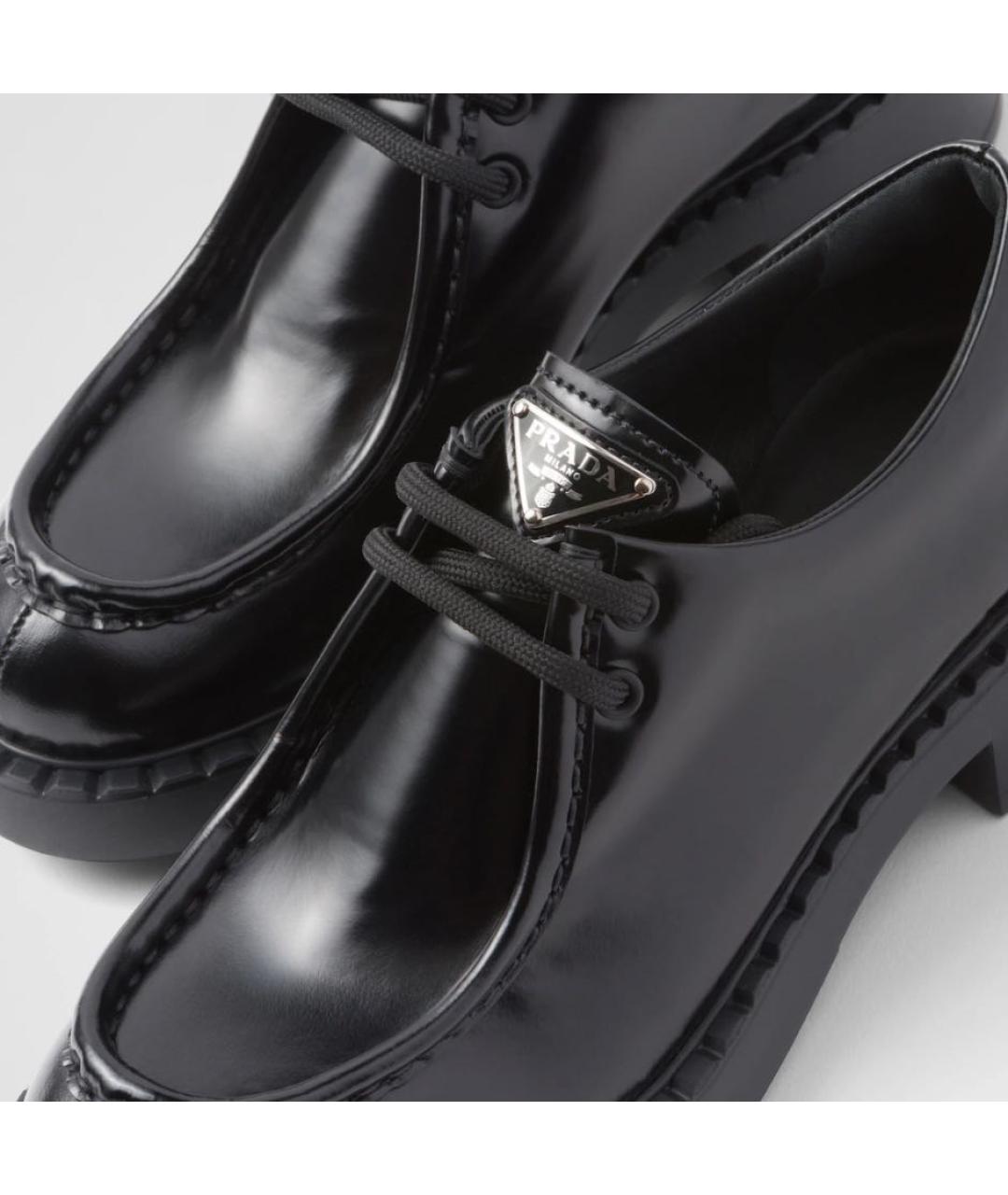 PRADA Черные лоферы из лакированной кожи, фото 3