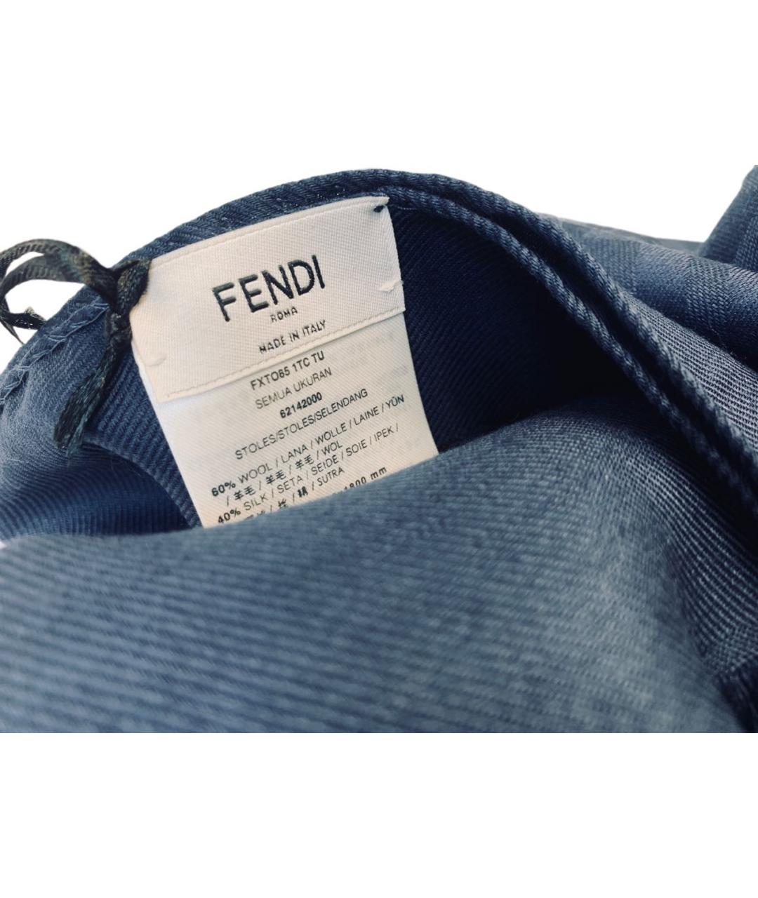 FENDI Темно-синий платок, фото 2