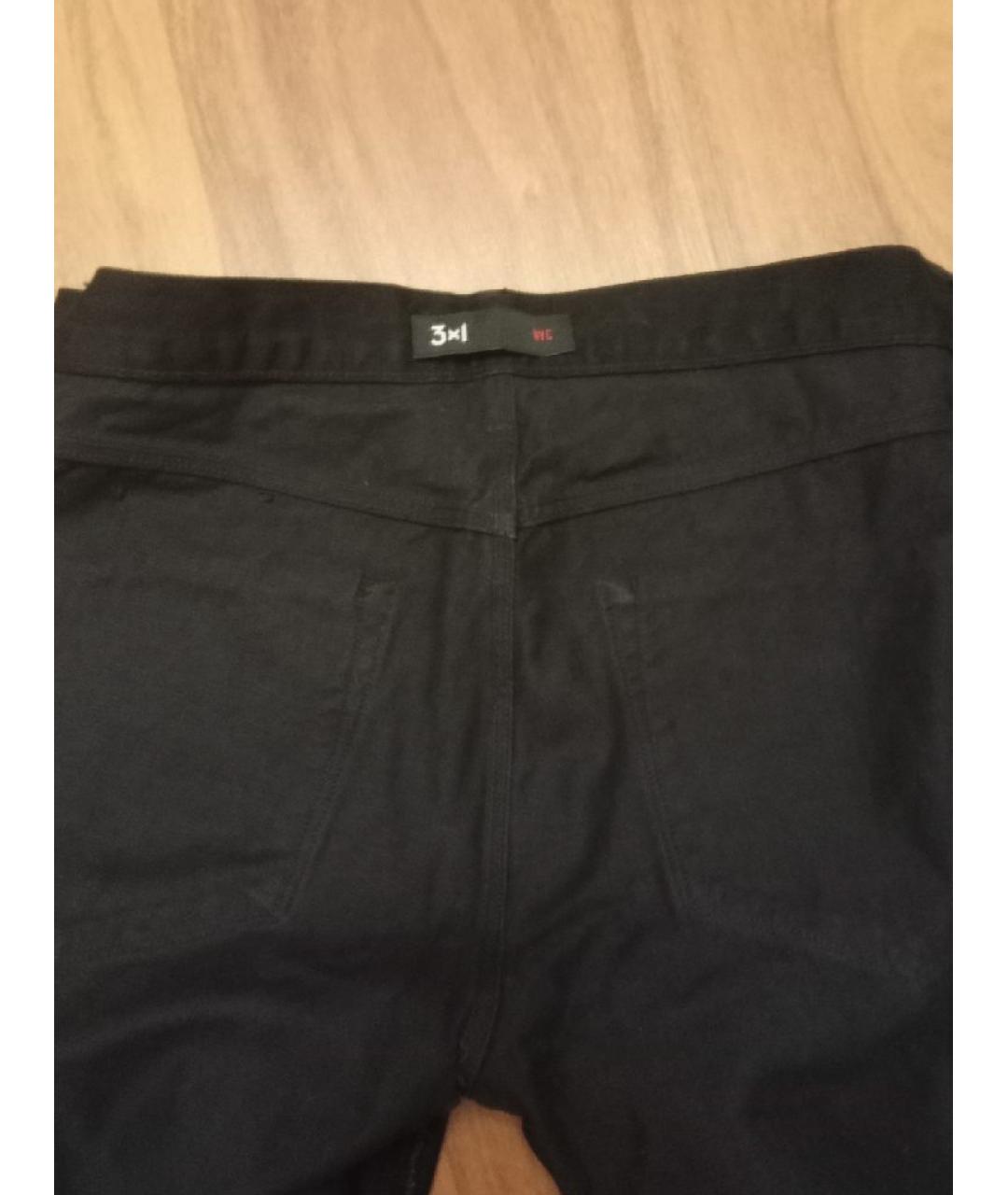 3X1 Черные хлопковые прямые джинсы, фото 3