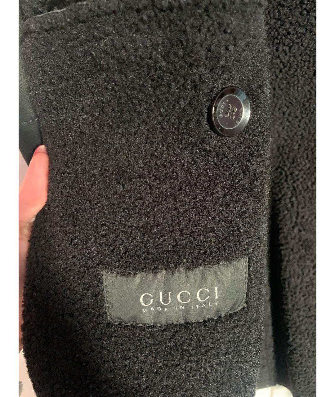 GUCCI Черная меховая дубленка, фото 3