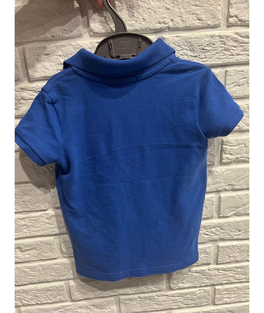 POLO RALPH LAUREN Синий хлопковый футболка / топ, фото 2