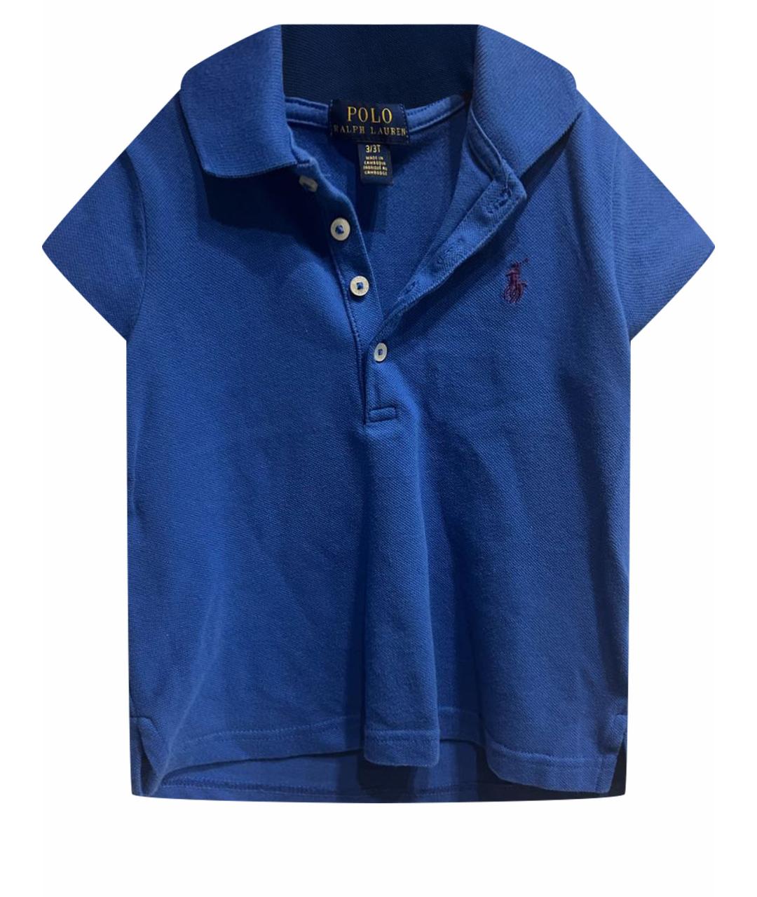 POLO RALPH LAUREN Синий хлопковый футболка / топ, фото 1