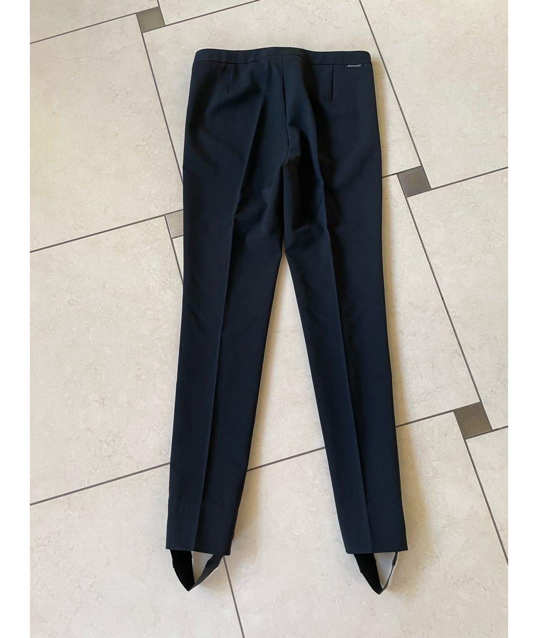 MONCLER Черные полиэстеровые брюки узкие, фото 2