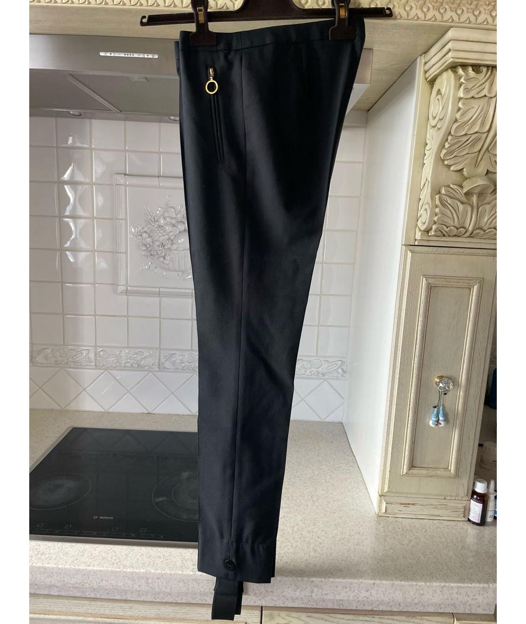 MONCLER Черные полиэстеровые брюки узкие, фото 5