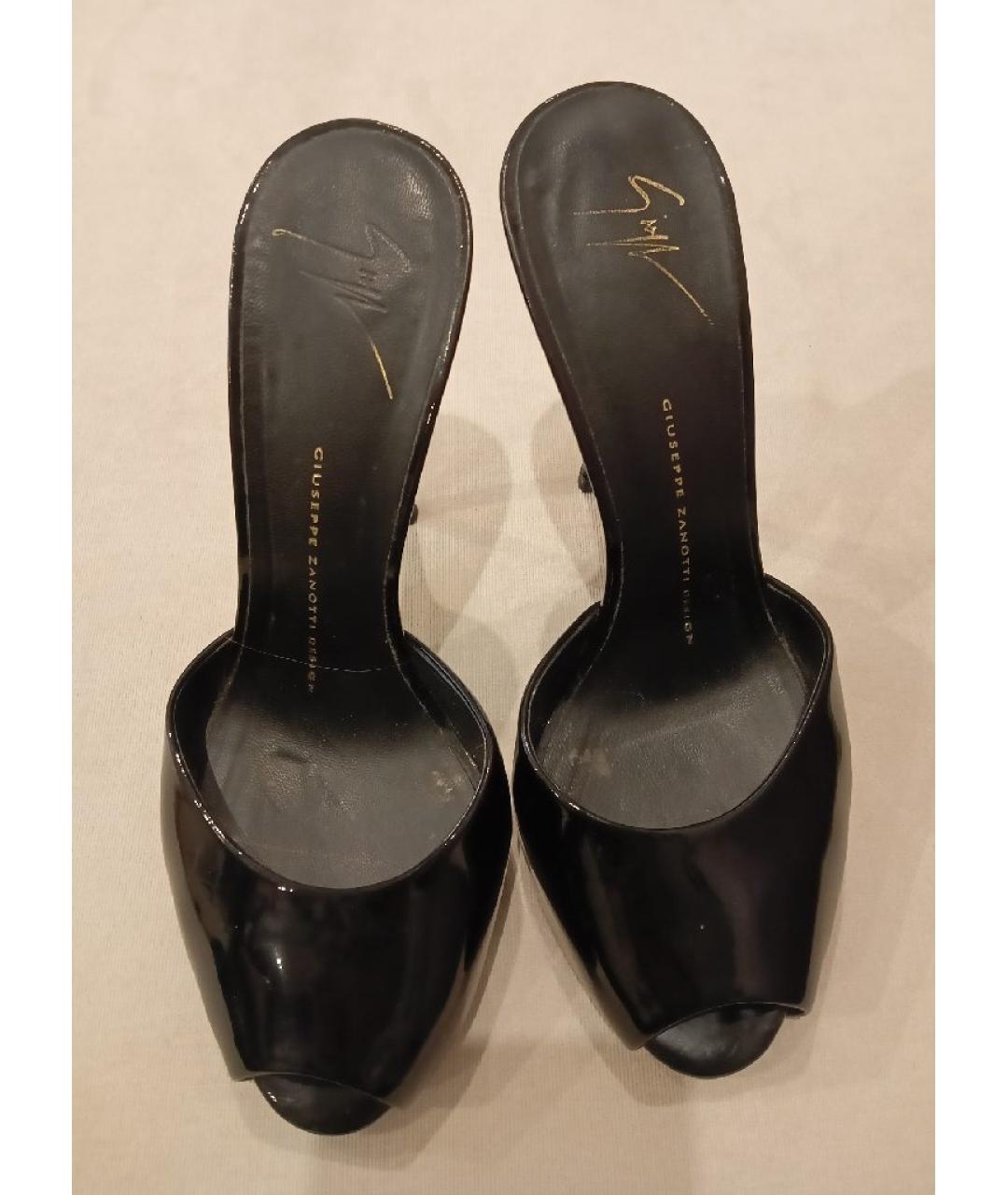 GIUSEPPE ZANOTTI DESIGN Черные туфли из лакированной кожи, фото 2