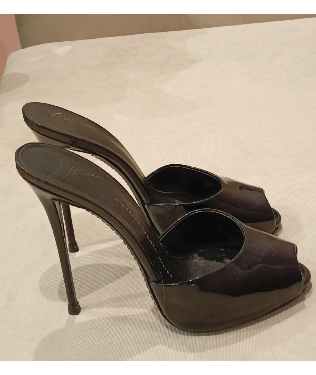 GIUSEPPE ZANOTTI DESIGN Черные туфли из лакированной кожи, фото 9