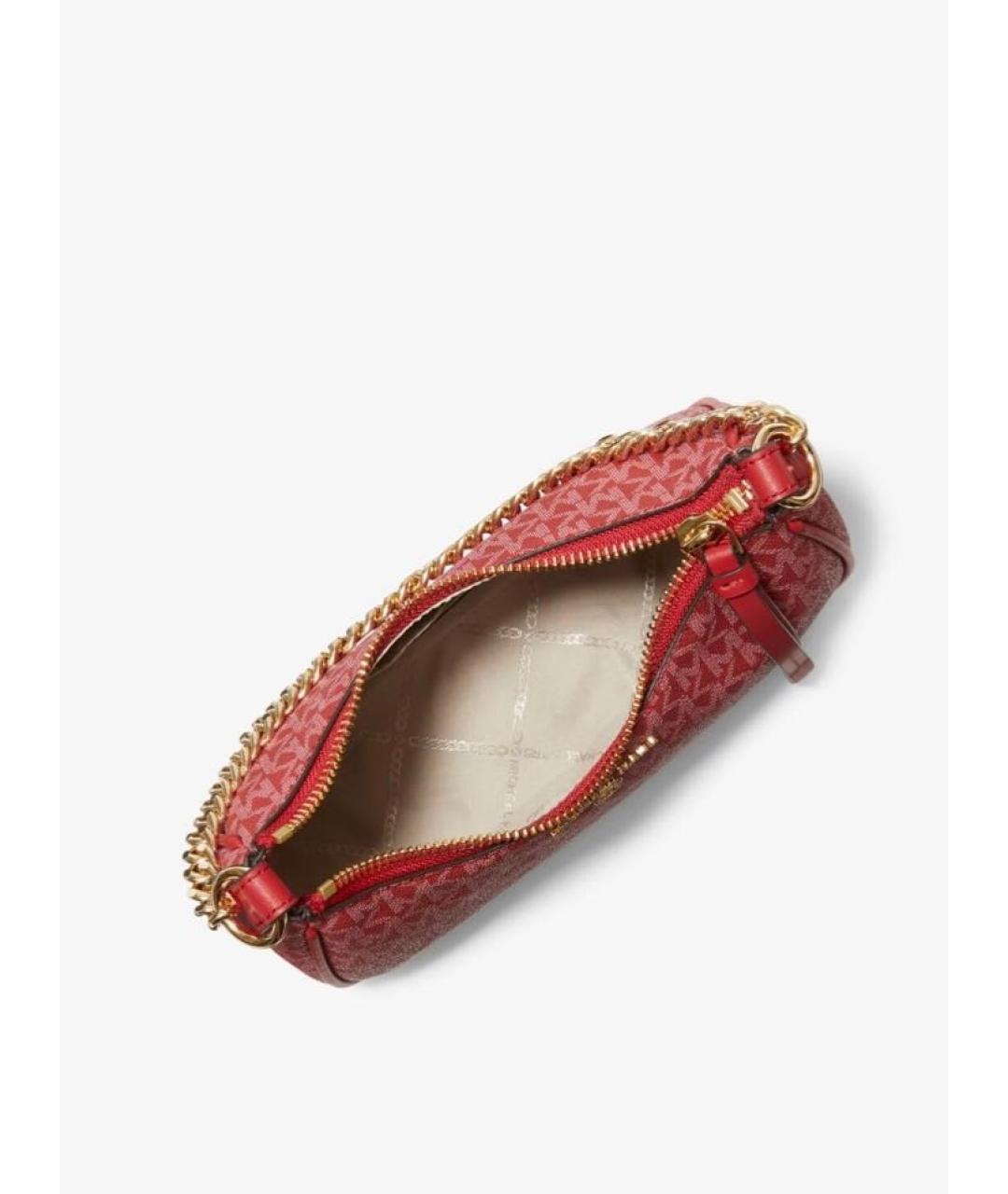 MICHAEL KORS Красная сумка с короткими ручками из искусственной кожи, фото 6