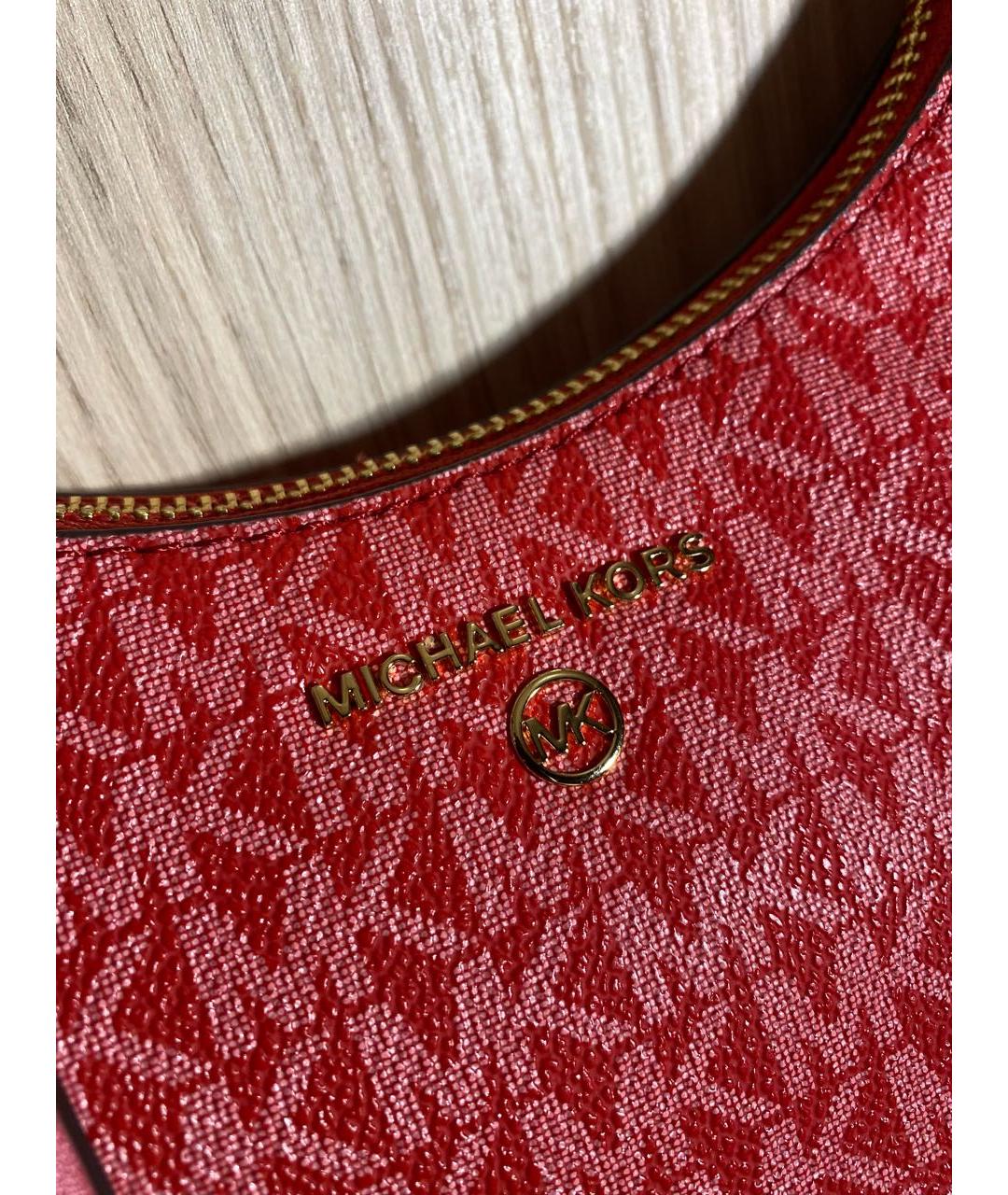 MICHAEL KORS Красная сумка с короткими ручками из искусственной кожи, фото 5