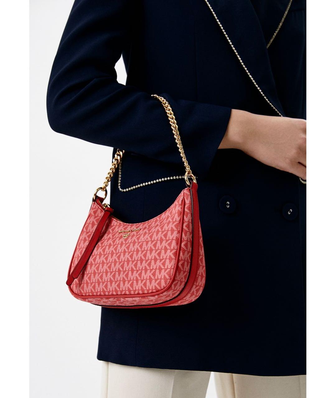 MICHAEL KORS Красная сумка с короткими ручками из искусственной кожи, фото 8