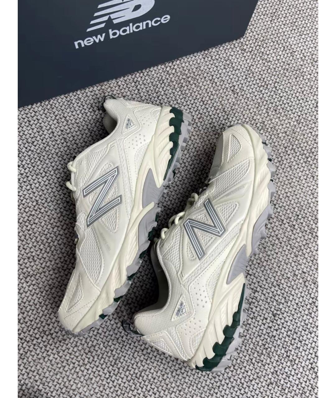 NEW BALANCE Белые кожаные низкие кроссовки / кеды, фото 5