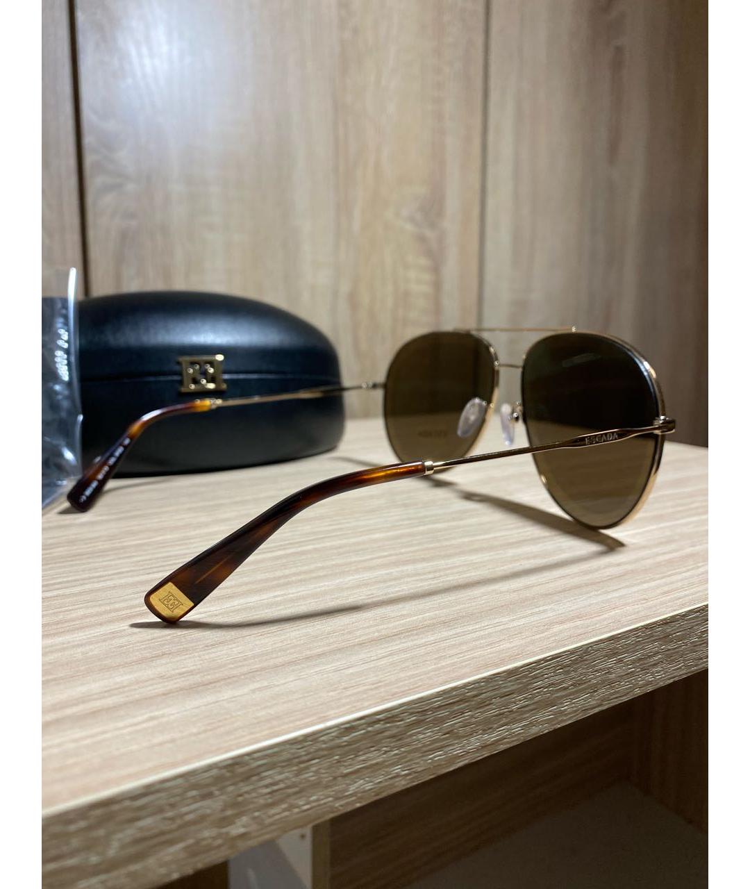 ESCADA Золотые металлические солнцезащитные очки, фото 7