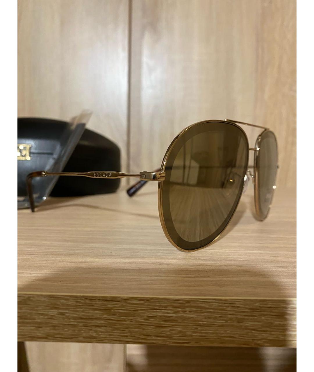 ESCADA Золотые металлические солнцезащитные очки, фото 4