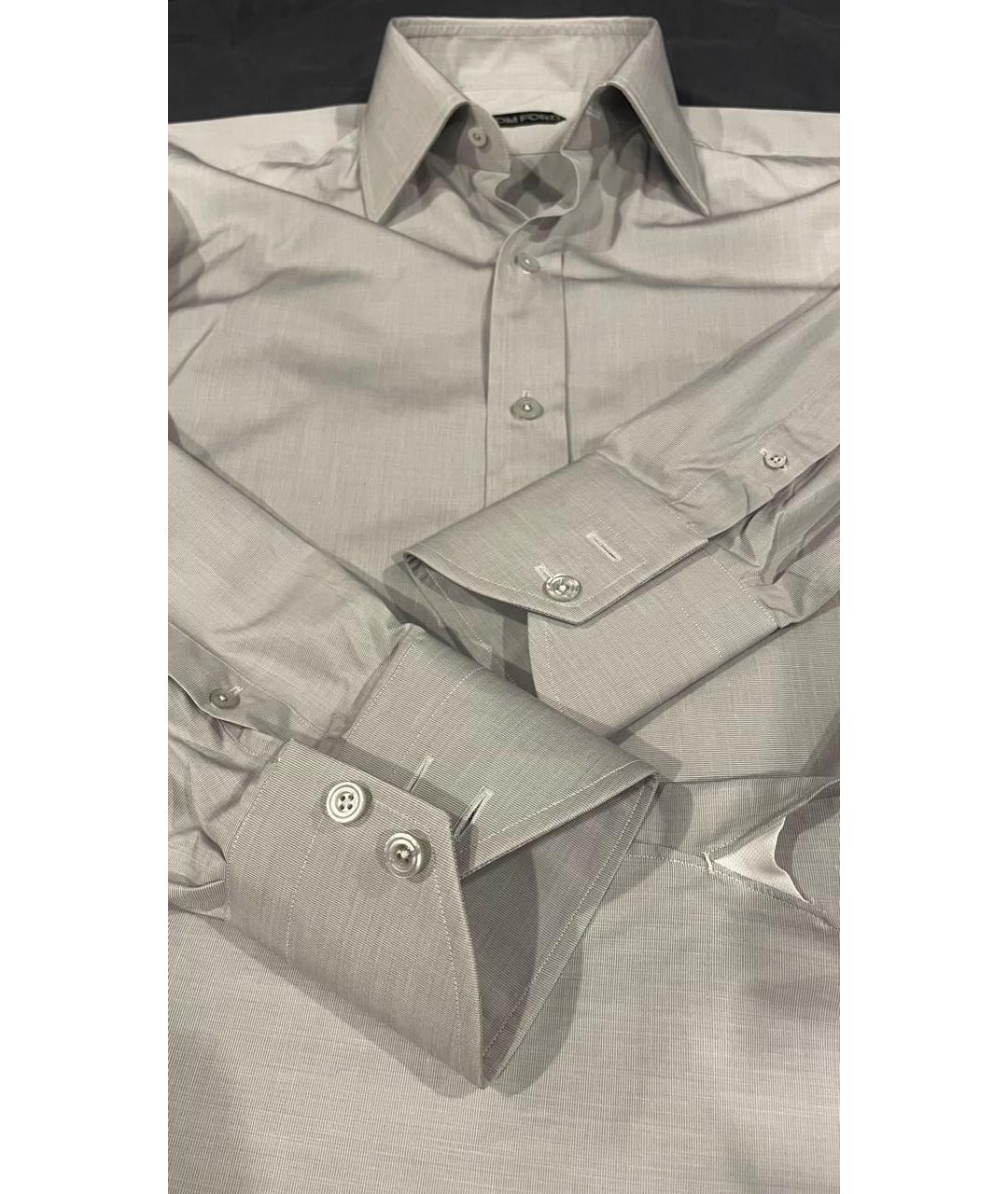 TOM FORD Антрацитовая хлопковая классическая рубашка, фото 6