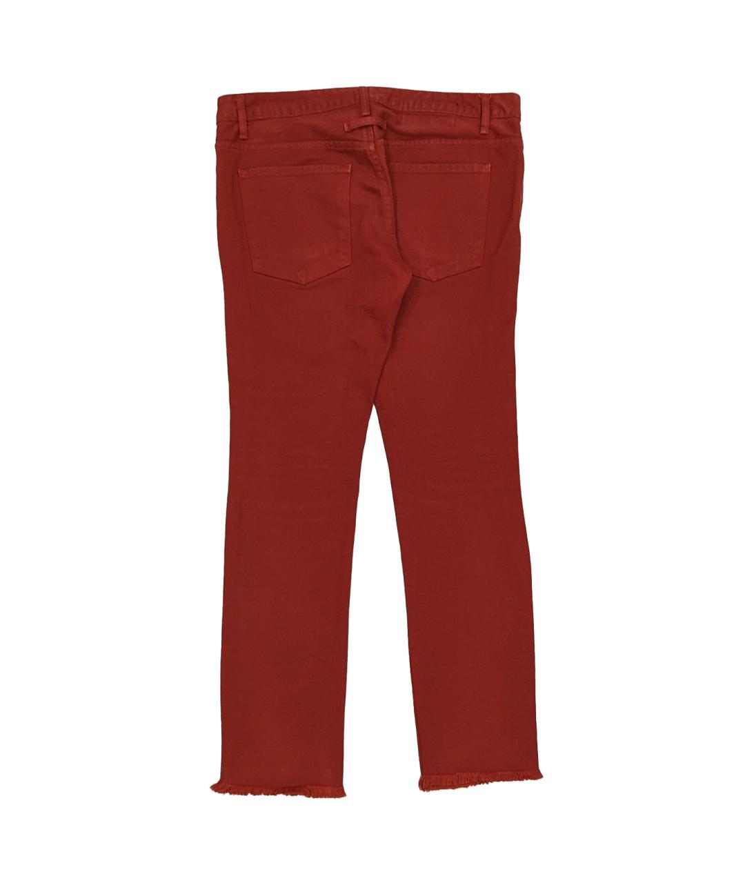 JEAN PAUL GAULTIER Красные хлопковые джинсы слим, фото 2