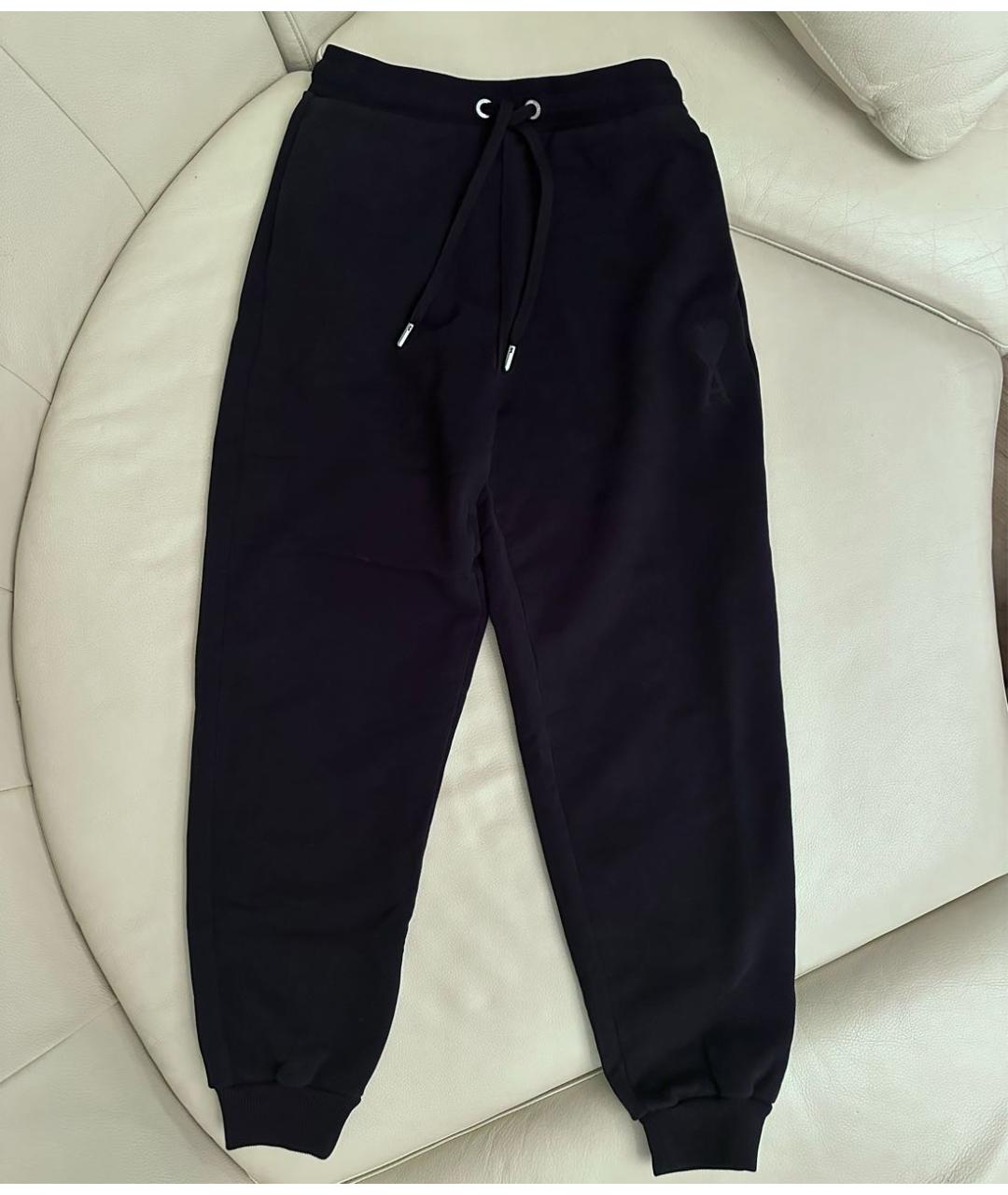 AMI ALEXANDRE MATTIUSSI Черные хлопковые спортивные брюки и шорты, фото 2