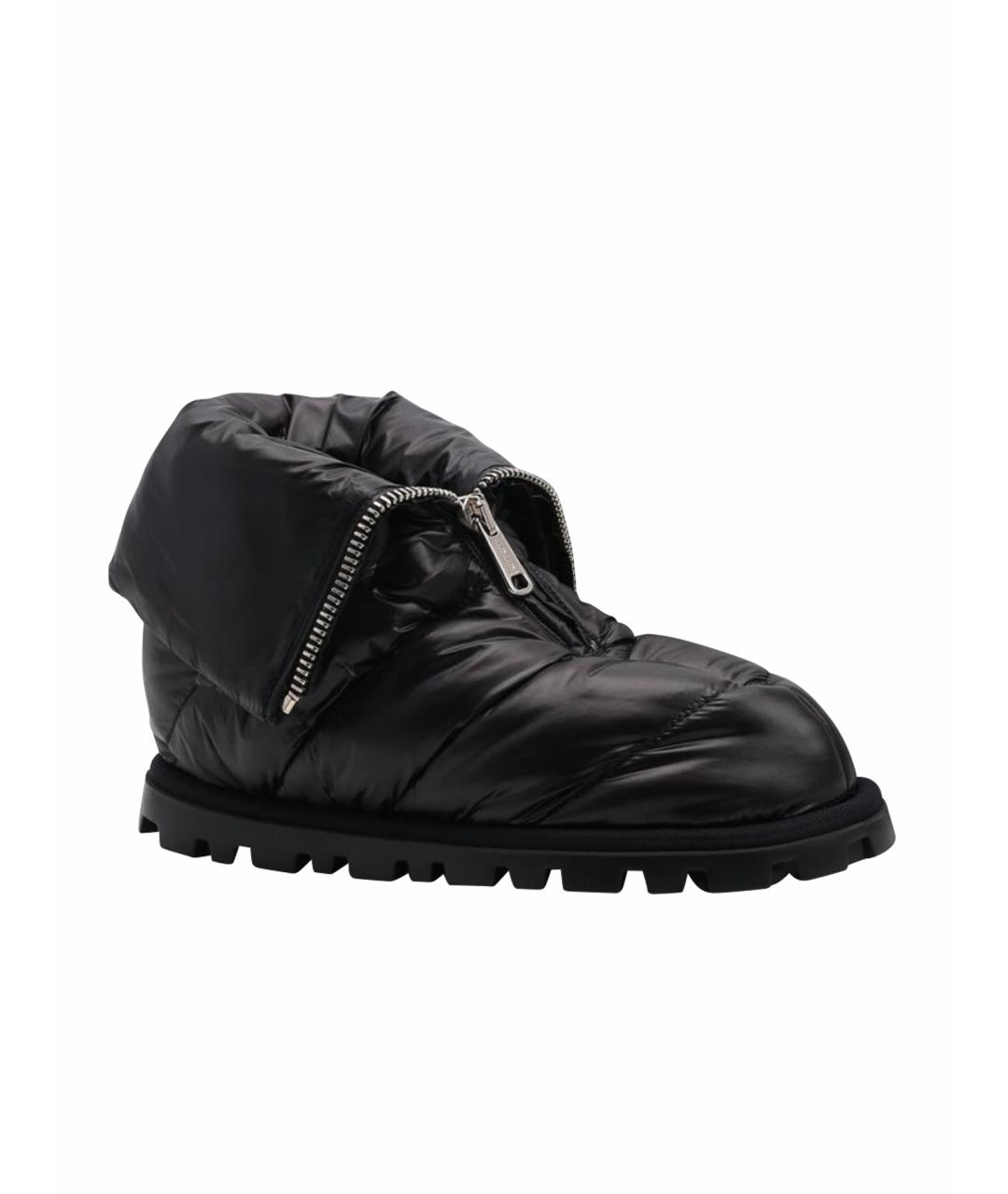 MIU MIU Черные синтетические ботинки, фото 1