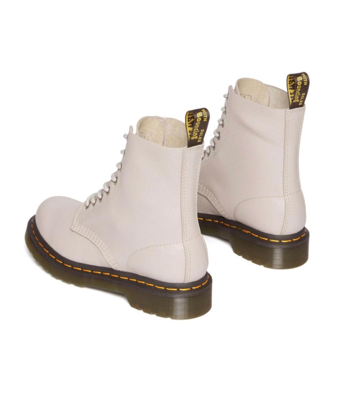 DR. MARTENS Бежевые кожаные ботинки, фото 3